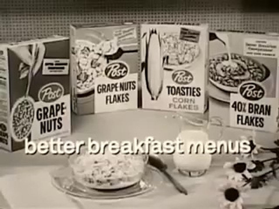 POST CEREAL CONTEST COMMERCIAL ~ $100 PER DAY THAT IS A KING'S RANSOM DURING THE 1950s