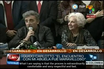 Guido Carlotto describes the process of reunion with his grandmother