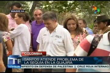 Santos anuncia medidas para combatir sequía en La Guajira