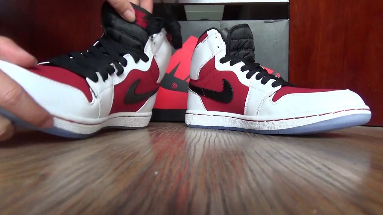 2014 Air Jordan 1 High WhiteVarsity Red-Black Detail Look Review