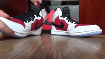 2014 Air Jordan 1 High WhiteVarsity Red-Black Detail Look Review