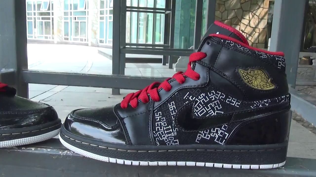 2014 New Jordan 1-Jordan 1 Retro high Black Varsity Red White Metallic Gold Perfect Review