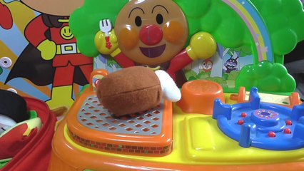 Anpanman playing kitchen アンパンマン おもちゃ ふわふわピクニックセット