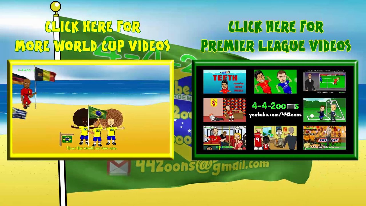 FRANCE vs GERMANY 0-1 HIGHLIGHTS by 442oons (4.7.14 World Cup Cartoon Hummels)