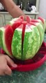 Practical way to cut a watermelon