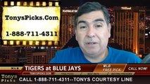 MLB Pick Toronto Blue Jays vs. Detroit Tigers Odds Prediction Preview 8-9-2014