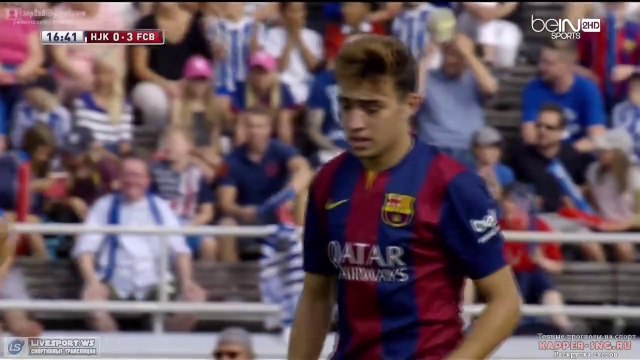 Munir 2nd goal (HJK Helsinki 0-3 FC Barcelona) HD