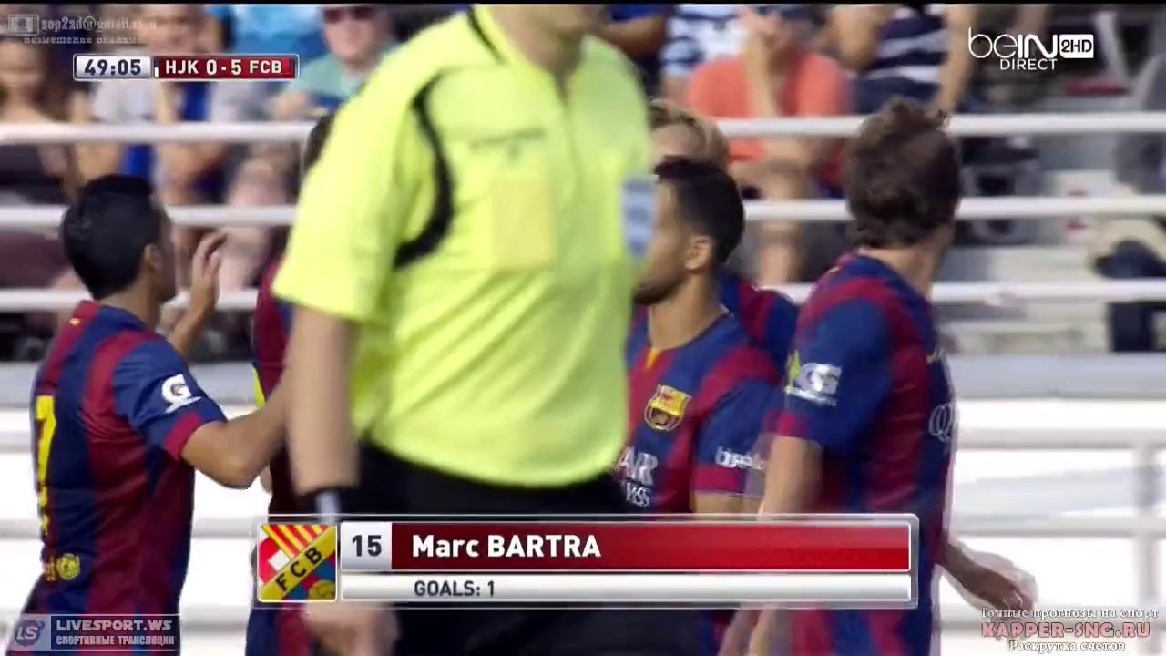 M.Bartra goal (HJK Helsinki 0-5 FC Barcelona) HD