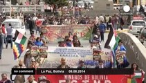 Pro-Palestinians protest in Bolivia
