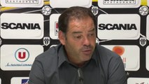 Conférence de presse Angers SCO - AC Arles Avignon (2-0) : Stéphane MOULIN (SCO) - Franck  DUMAS (ACA) - 2014/2015