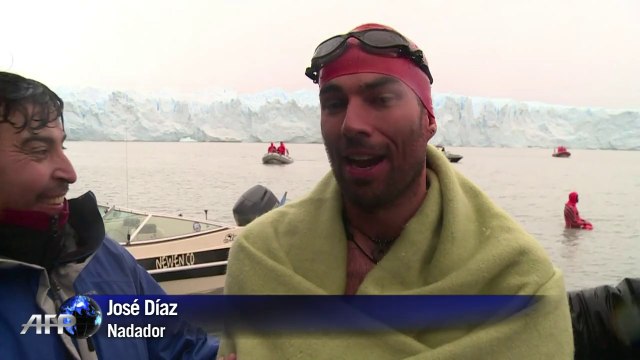 Nado nas águas geladas da Patagônia