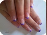 Tuto nail art : French violette et fleur