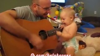 little babe Funny dancing on music