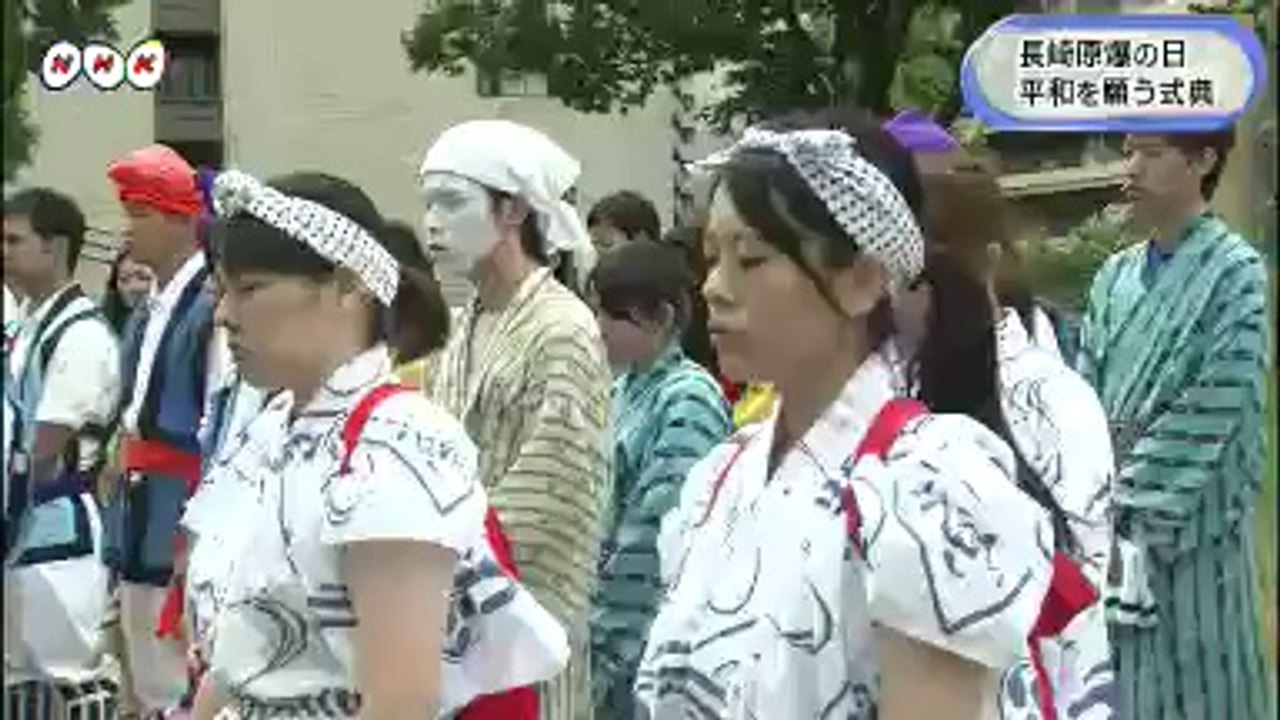 20140809原爆の日　学生が平和願い式典  北九州