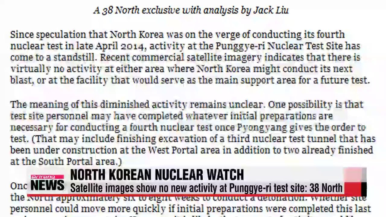 Satellite images show no activity at North Kore...