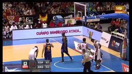 Le poster de Serge Ibaka sur un magnifique service de Rudy Fernandez