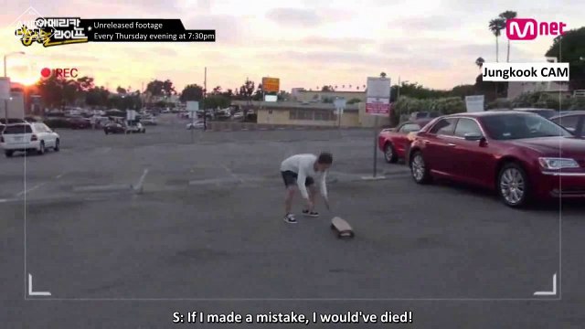 [ENG] [American Hustle Life] Unreleased Cut - Ep.3 V’s. Suga’s and Jungkook’s skateboard stunts | ABS