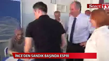 CHP'li İnce sandık başında güldürdü