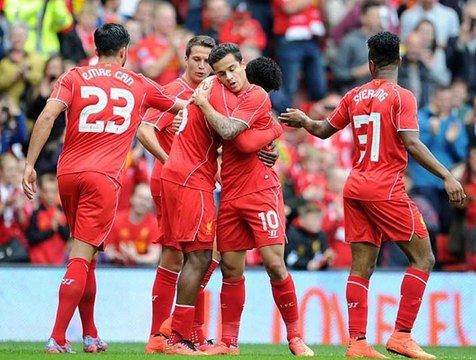 Com show de Coutinho, Liverpool goleia Dortmund em amistoso