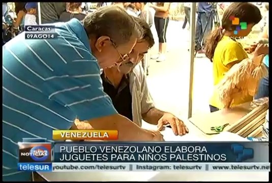 Crean venezolanos juguetes que serán entregados a niños palestinos