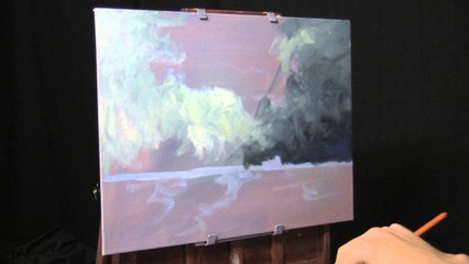Stormy Sky & Water Demo - Part 1 - Acrylic Painting