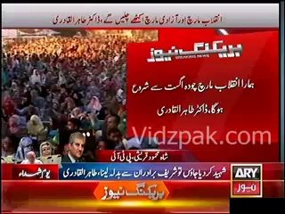 PTI Shah Mehmood Qureshi welcomes Tahir Qadri decision