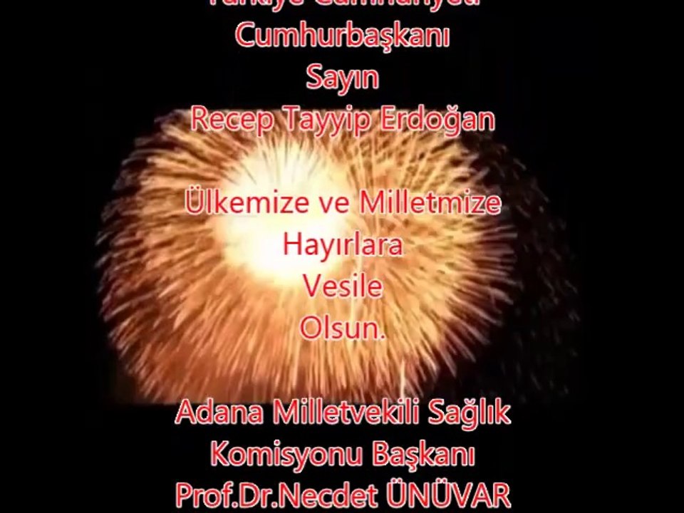 Türkiye Cumhuriyeti Cumhurbaşkanı Sayın Recep Tayyip ERDOĞAN