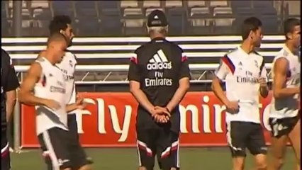 Real Madrid en su última sesión en Valdebebas antes de la Supercopa-