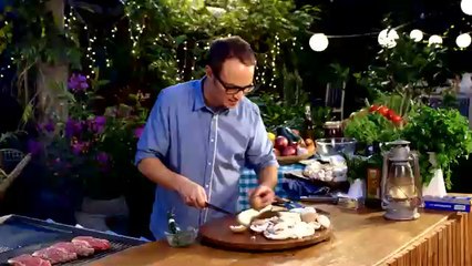 BBQ Rosemary steak with Herbed Mushrooms