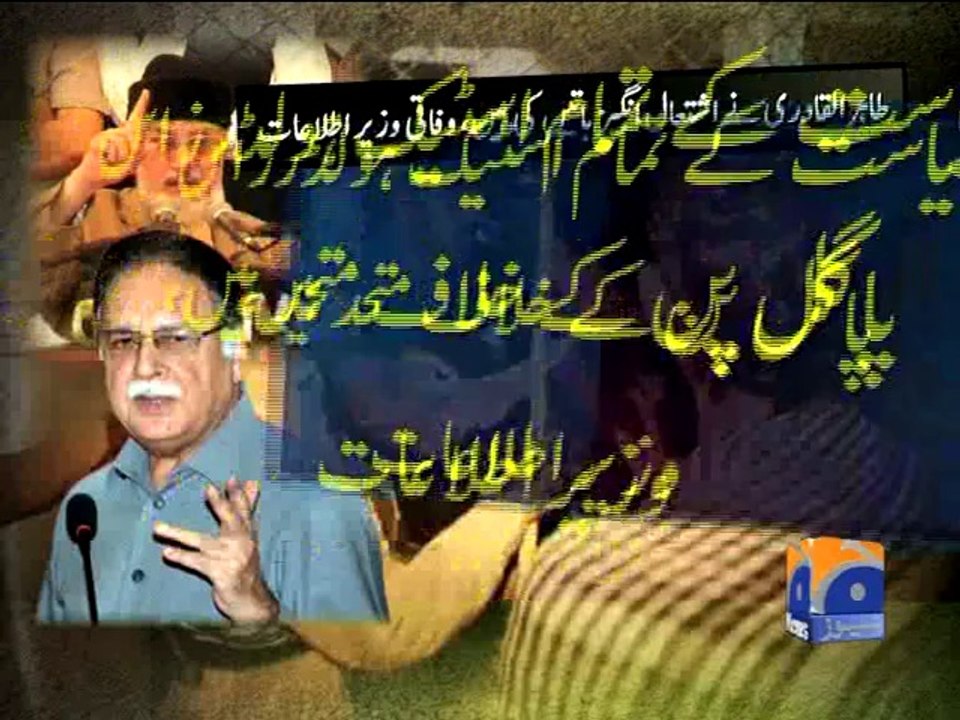 Qadri speech Outrageous: Pervez Rasheed-11 Aug 2014