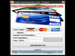 Credit Card Generator v3.8 - free shopping online anytime, anywhere !