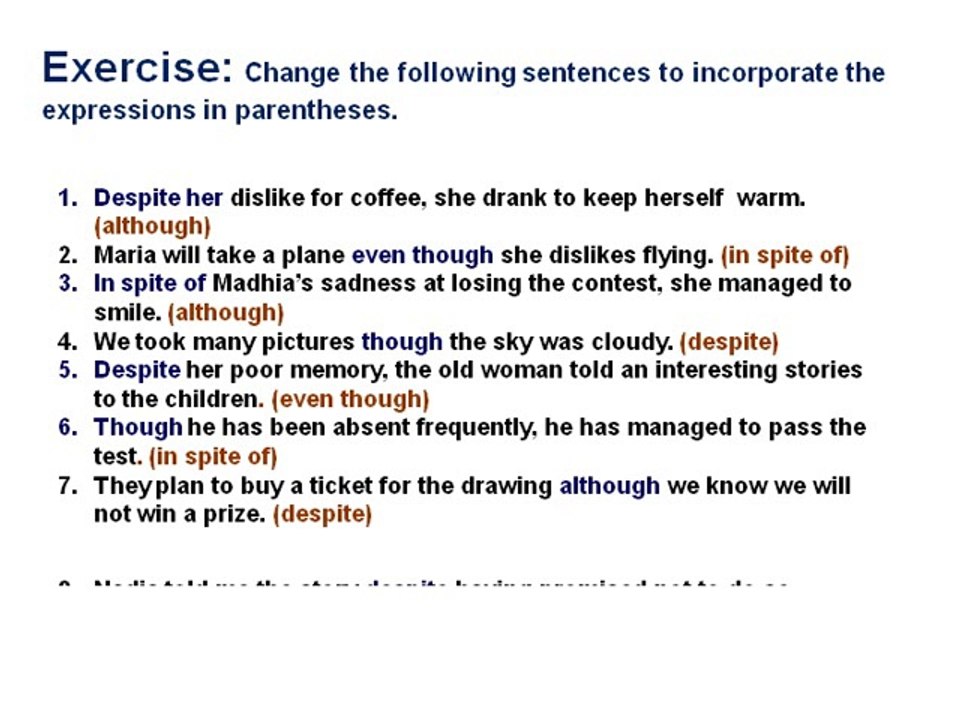 Clauses of Concession- learn english language