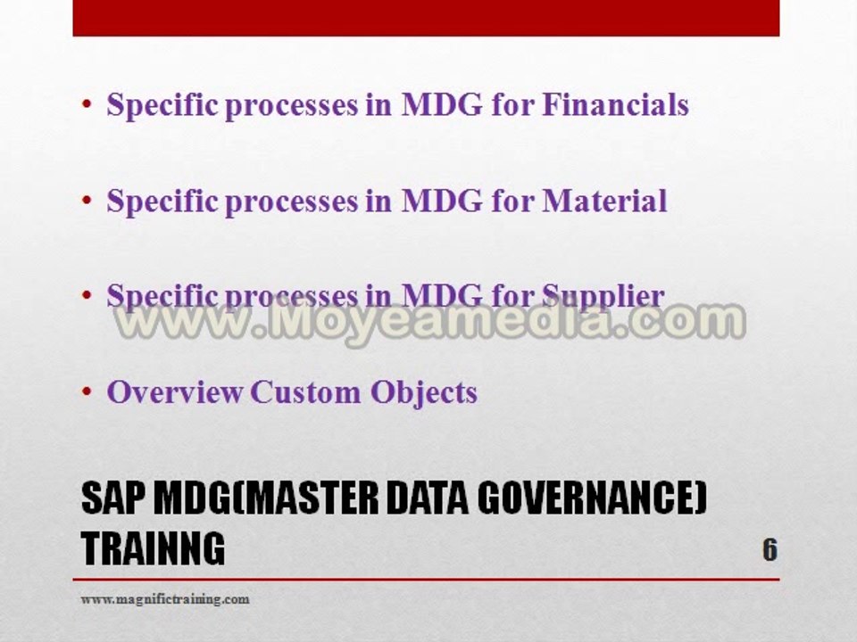 sap mdg(master data governance) training