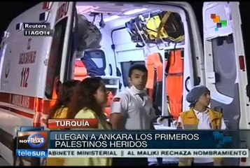 Llegan a Turquía los primeros palestinos heridos