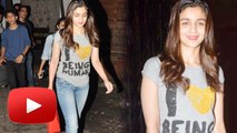 Alia Bhatt In A Being Human T-Shirt | Is She Supporting Salman