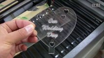 CNC laser cutting machine work on acrylic for engraving and cutting video
