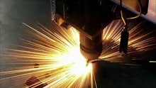 YAG-500 model metal laser cutting machine work on steel for steel cutting video