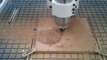 Wood cnc router machine work on MDF board slotting