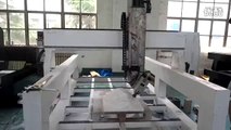 4 axis cnc router machine work on foam for 3d engraving video