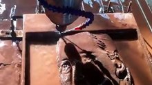 Stone cnc router machine make relief on granite marble stone.avi