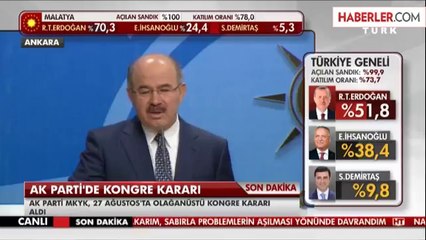 AK Parti 27 Ağustos'ta Kongreye Gidiyor