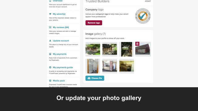 Trust a Trader - Website features for our registered members on trustatrader.com
