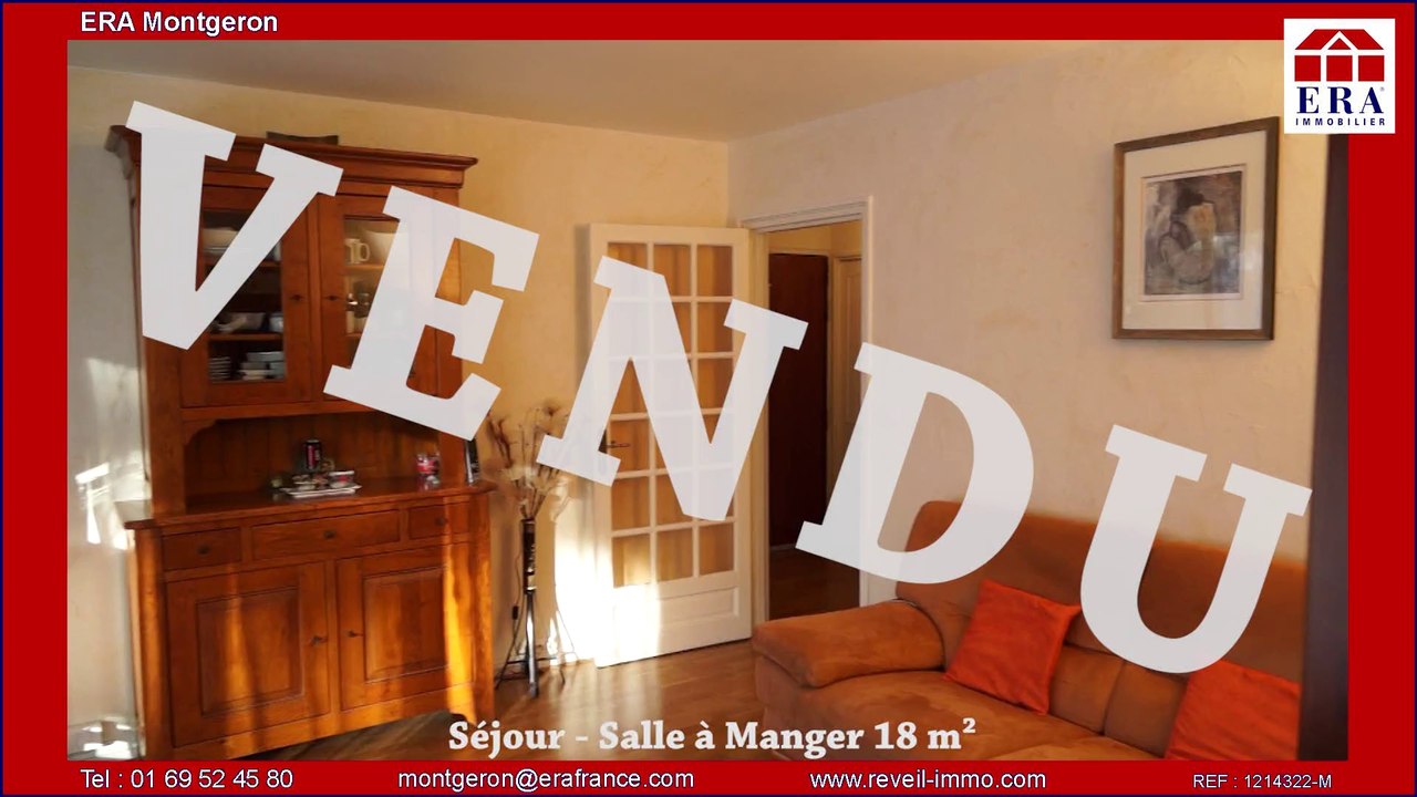 Vendu Appartement 68m² 3 Pièces Montgeron 91230 Gare RER D Essonne T3 à Vendre Résidence F3 Balcon Parking Parc des Cascades Val d'Yerres Prix Vente Agence Era Reveil Immo Achat Immobilier Estimation Visite Virtuelle Vidéo Ecole Primaire Maternelle