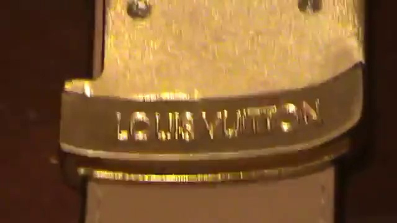 2014 Replica Louis Vuitton LV Print Belt Gold Buckle Review,Cheap Mens Belt Free Shipping