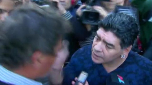 Diego Maradona Slaps Journalist In The Face Who 'Winked At His Ex'