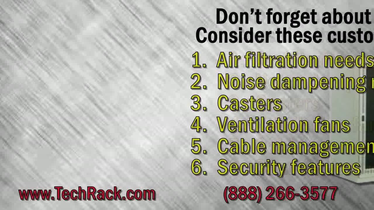 TechRack provides a checklist to consider before purchasing server racks for servers and computers.