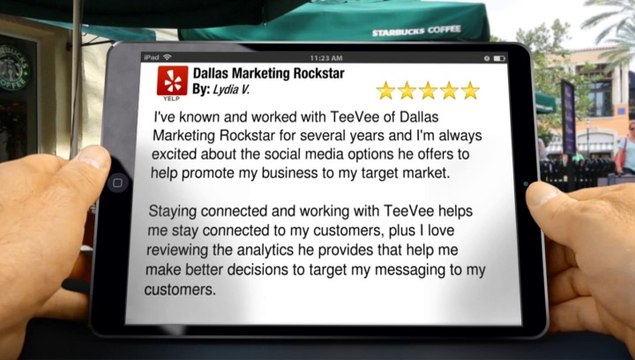 Dallas Marketing Rockstar Dallas Great Five Star Review by Lydia V.