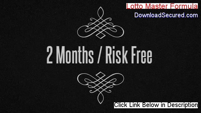 Lotto Master Formula Reviews (See my Review)