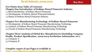 Chinese Sodium Stearyl Fumarate Market Research Report - Global Trends and Forecasts to 2019