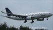 Airbus A330 Egyptair Landing in Milan Malpensa Airport. Plane Spotting
